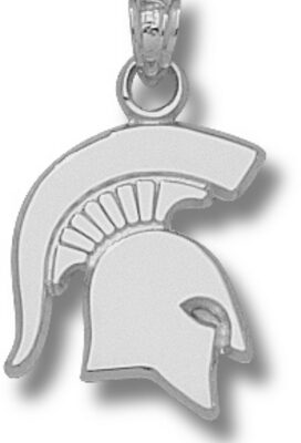 Michigan State Spartans Solid "Spartan" Pendant - Sterling Silver Jewelry