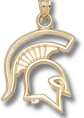 Michigan State Spartans "Spartan" Pendant - 14KT Gold Jewelry