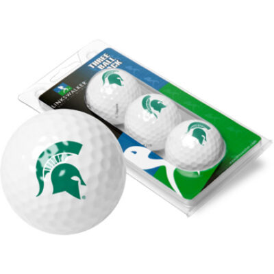 Michigan State Spartans Top Flite XL Golf Balls 3 Ball Sleeve (Set of 3)