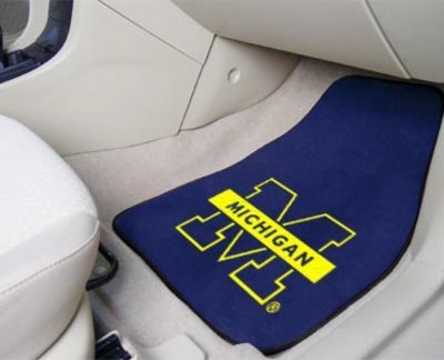 Michigan Wolverines 27" x 18" Auto Floor Mat (Set of 2 Car Mats)