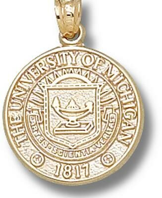 Michigan Wolverines "Seal" Pendant - 14KT Gold Jewelry