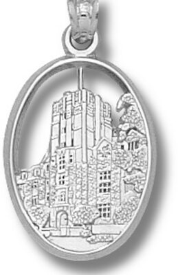 Michigan Wolverines "Union Building" Pendant - Sterling Silver Jewelry