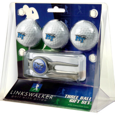 Middle Tennessee State Blue Raiders 3 Ball Golf Gift Pack with Kool Tool