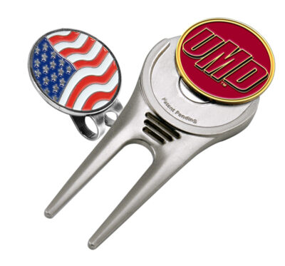 Minnesota (Duluth) Bulldogs Divot Tool Hat Clip with Golf Ball Marker (Set of 2)