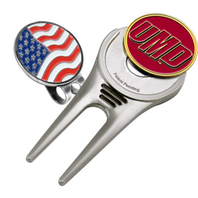 Minnesota (Duluth) Bulldogs Divot Tool Hat Clip with Golf Ball Marker (Set of 2)