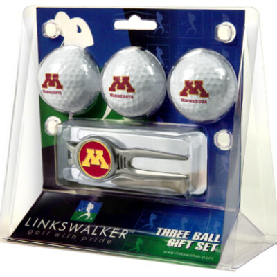 Minnesota Golden Gophers 3 Ball Golf Gift Pack with Kool Tool