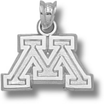 Minnesota Golden Gophers Block "M" Pendant - Sterling Silver Jewelry