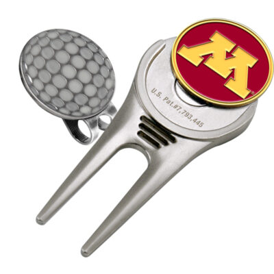 Minnesota Golden Gophers Divot Tool Hat Clip with Golf Ball Marker (Set of 2)