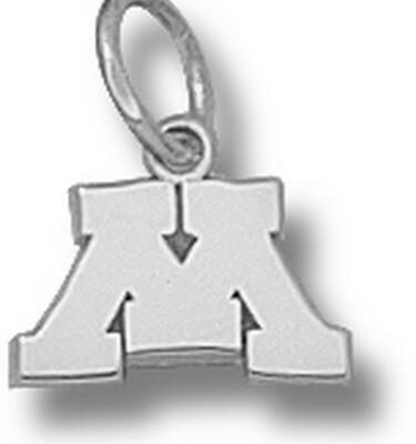 Minnesota Golden Gophers "M" 3/8" Charm - Sterling Silver Jewelry