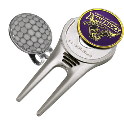 Minnesota State-Mankato Mavericks Divot Tool Hat Clip with Golf Ball Marker (Set of 2)