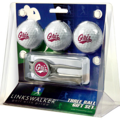 Montana Grizzlies 3 Ball Golf Gift Pack with Kool Tool