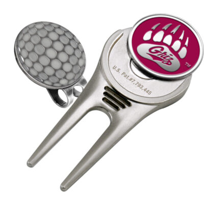 Montana Grizzlies Divot Tool Hat Clip with Golf Ball Marker (Set of 2)