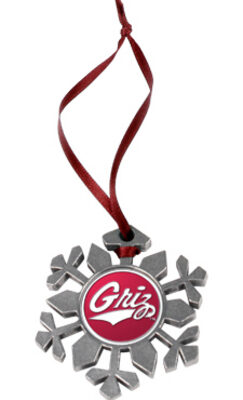 Montana Grizzlies Snowflake Ornament (Set of 2)