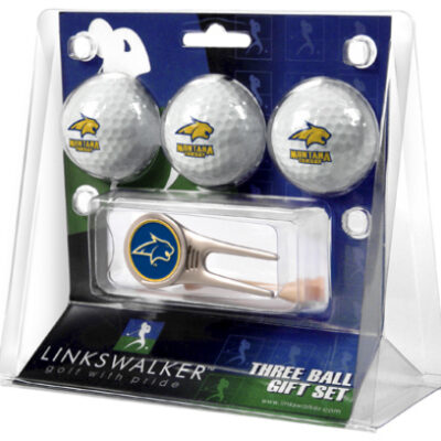 Montana State Bobcats 3 Golf Ball Gift Pack with Cap Tool