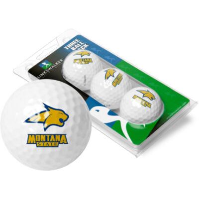 Montana State Bobcats Top Flite XL Golf Balls 3 Ball Sleeve (Set of 3)