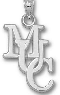 Mount Union Purple Raiders Interlocked "MUC" Pendant - Sterling Silver Jewelry