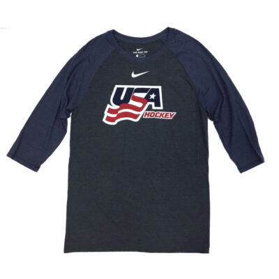 NIKE Tri-Blend ¾ Raglan USA Tee- Sr