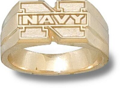 Navy Midshipmen "N Navy" Ladies' Ring Size 7 - 10KT Gold Jewelry