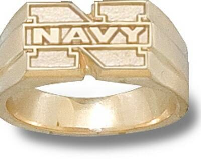 Navy Midshipmen "N Navy" Ladies' Ring Size 7 - 10KT Gold Jewelry