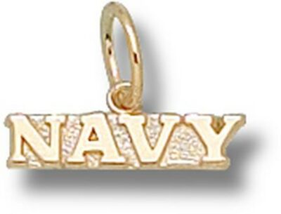 Navy Midshipmen "Navy" 1/8" Charm - 10KT Gold Jewelry