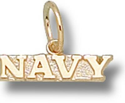 Navy Midshipmen "Navy" 1/8" Charm - 10KT Gold Jewelry