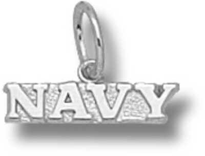 Navy Midshipmen "Navy" 1/8" Charm - Sterling Silver Jewelry