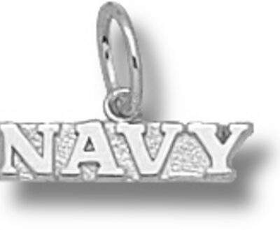 Navy Midshipmen "Navy" 1/8" Charm - Sterling Silver Jewelry