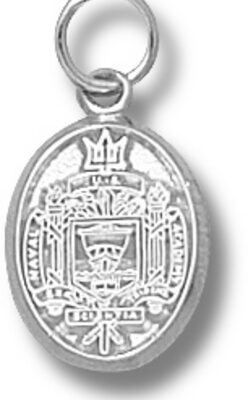 Navy Midshipmen Oval "Seal" Charm - Sterling Silver Jewelry