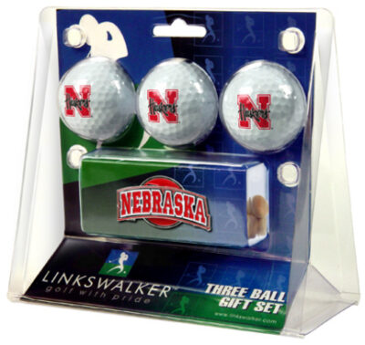 Nebraska Cornhuskers 3 Ball Gift Pack with Hat Clip