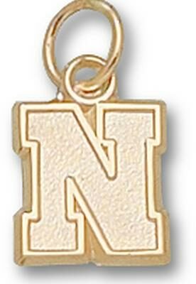 Nebraska Cornhuskers Block "N" 3/8" Charm - 10KT Gold Jewelry