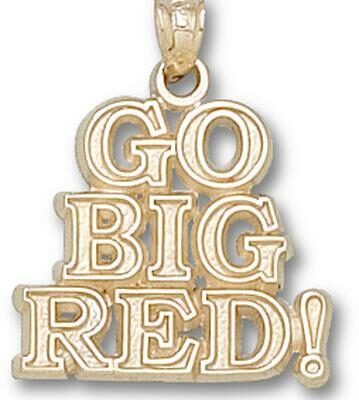 Nebraska Cornhuskers "Go Big Red!" Pendant - 10KT Gold Jewelry