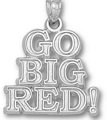 Nebraska Cornhuskers "Go Big Red!" Pendant - Sterling Silver Jewelry