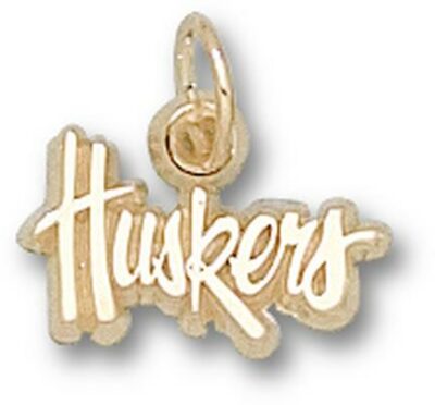 Nebraska Cornhuskers "Huskers" 1/4" Charm - 10KT Gold Jewelry