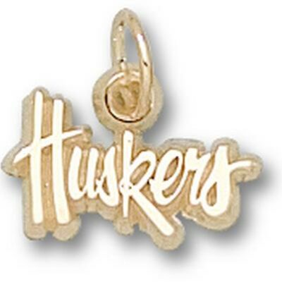 Nebraska Cornhuskers "Huskers" 1/4" Charm - 10KT Gold Jewelry