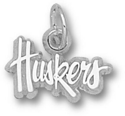 Nebraska Cornhuskers "Huskers" 1/4" Charm - Sterling Silver Jewelry