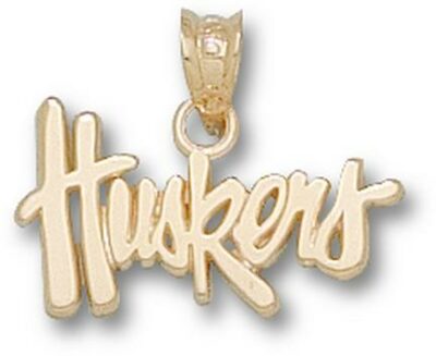 Nebraska Cornhuskers "Huskers" 3/8" Pendant - 10KT Gold Jewelry