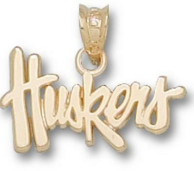 Nebraska Cornhuskers "Huskers" 3/8" Pendant - 10KT Gold Jewelry