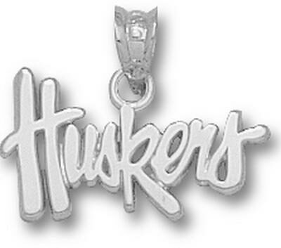 Nebraska Cornhuskers "Huskers" 3/8" Pendant - Sterling Silver Jewelry