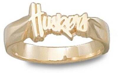 Nebraska Cornhuskers "Huskers" Ladies' Ring Size 7 - 10KT Gold Jewelry