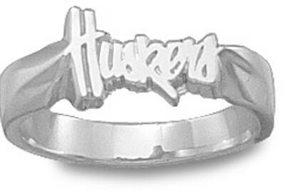 Nebraska Cornhuskers "Huskers" Ladies' Ring Size 7 - Sterling Silver Jewelry