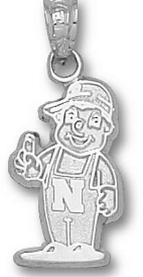 Nebraska Cornhuskers "Lil' Red Mascot" 5/8" Pendant - Sterling Silver Jewelry