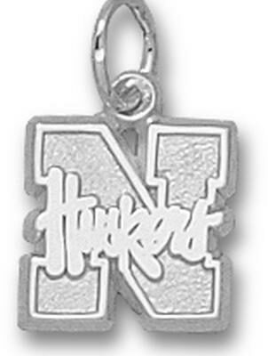 Nebraska Cornhuskers "N Huskers" 3/8" Charm - Sterling Silver Jewelry