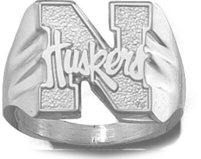 Nebraska Cornhuskers "N Huskers" Men's Ring Size 10 1/2 - Sterling Silver Jewelry