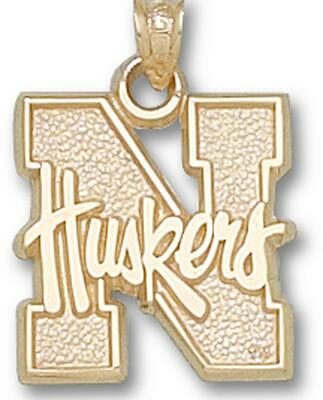 Nebraska Cornhuskers "N Huskers" Pendant - 14KT Gold Jewelry