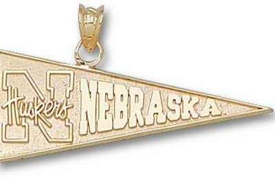 Nebraska Cornhuskers "N Huskers Pennant" Pendant - 14KT Gold Jewelry