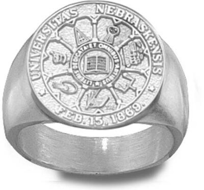 Nebraska Cornhuskers "Seal" Men's Ring Size 10 1/4 - Sterling Silver Jewelry