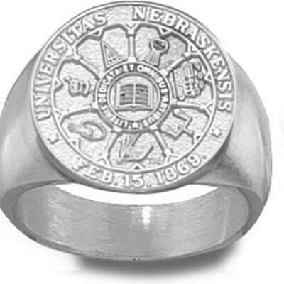 Nebraska Cornhuskers "Seal" Men's Ring Size 10 1/4 - Sterling Silver Jewelry