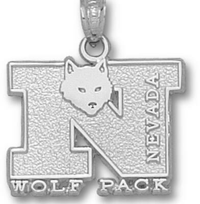 Nevada Wolf Pack "N Wolf Pack with Wolf" Pendant - Sterling Silver Jewelry