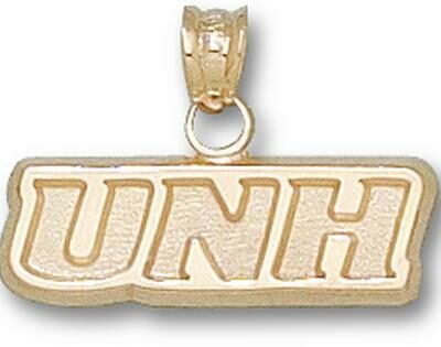 New Hampshire Wildcats New "UNH" 1/4" Pendant - 14KT Gold Jewelry