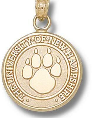 New Hampshire Wildcats "Paw Seal" Pendant - 10KT Gold Jewelry